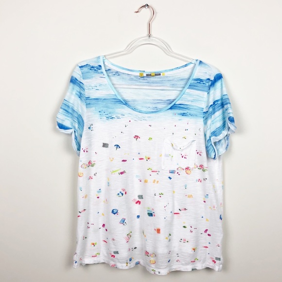 Anthropologie Tops - ✨{Anthro | Little Yellow Button} Beach Tee✨